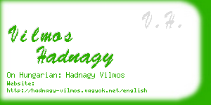 vilmos hadnagy business card